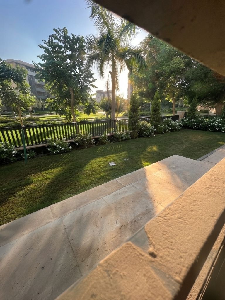 View from unit onto the private garden